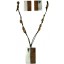 Coconut shell with sterling silver inlay set SN154SET