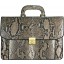 Genuine python leather briefcase SNA046-G-PT Natural