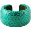 Genuine sea snake leather bracelet SNAKE040MP Green