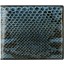 Genuine python leather wallet SNW04-1PT Indigo Blue