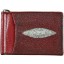 Genuine stingray leather money clip ST2392 Burgundy