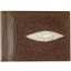 Genuine stingray leather money clip ST2392A Brown