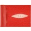 Genuine stingray leather money clip ST2392A Fire Red