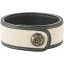 Genuine stingray leather wrist band STBL02 White / Grey