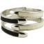 Genuine stingray leather bracelet STBL13SA-S Black / White