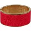 Genuine stingray leather bracelet STBRAS03-30G Fire Red