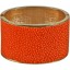 Genuine stingray leather bracelet STBRAS03-40G Orange