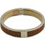 Genuine stingray leather bracelet STBRAS212S-SA Brown