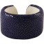 Genuine stingray leather bracelet STBRAS4099-SA Midnight Blue