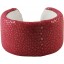 Genuine stingray leather bracelet STBRAS4099-SA Reddish Pink