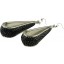Genuine stingray leather earrings STER01S-SA Grey