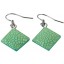 Genuine stingray leather earrings STER05SA Turquoise