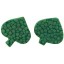 Genuine stingray leather earrings STER10SA Turquoise