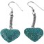Genuine stingray leather earrings STER16SA Turquoise