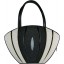 Genuine stingray leather bag STH291 Black / White