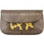 Genuine stingray leather bag STH444-SA Brown / Leopard