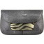 Genuine stingray leather bag STH444-SA Black / Grey Tiger