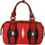 Genuine stingray leather bag STHA004 Fire Red / Black