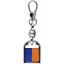 Genuine stingray leather key ring STKH31SA Orange / Navy Blue