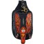Genuine stingray and cow leather belt bag STP690 Black / Red