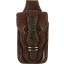 Genuine stingray and cow leather belt bag STPLP459 Brown / Black