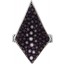 Genuine stingray leather covered finger ring STRING03SA Purple