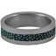 Genuine stingray leather covered ring STSG006SA Dark Green