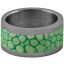 Genuine stingray leather covered finger ring STSG010SA Turquoise