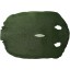 Genuine stingray skin STSKIN-R Dark Green D001. Round shape, not sanded.