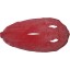 Genuine stingray skin STSKIN-R Burgundy D022. Round shape, not sanded
