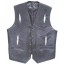 Genuine stingray leather vest STV001 Black