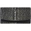 Genuine stingray leather wallet STW02TH Antique Black