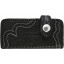 Genuine stingray and cow leather wallet STWLF364 Black