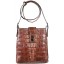Genuine alligator leather bag TCM04T Brown