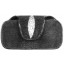 Genuine stingray leather mobile phone glasses case TRJ12 Black