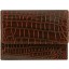Genuine crocodile leather wallet UAMC28 Cognac