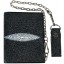 Genuine stingray leather wallet UR55 Black