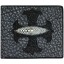 Genuine stingray / calf leather wallet USB14 Black