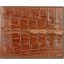 Genuine alligator leather wallet USCM7T Brown