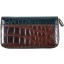 Genuine crocodile leather wallet WN0108 Maroon / Black