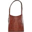 Genuine alligator leather bag YCM190 Brown