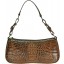 Genuine alligator leather bag YCM302 Brown