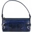 Genuine snake leather bag YSN251 Navy Blue